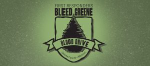 cbco bleed greene first responders blood drive logo